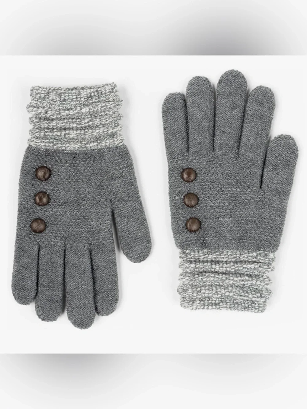 Britt’s Knits Women’s Charcoal Gray Knit Gloves NWT Classic Gloves OS